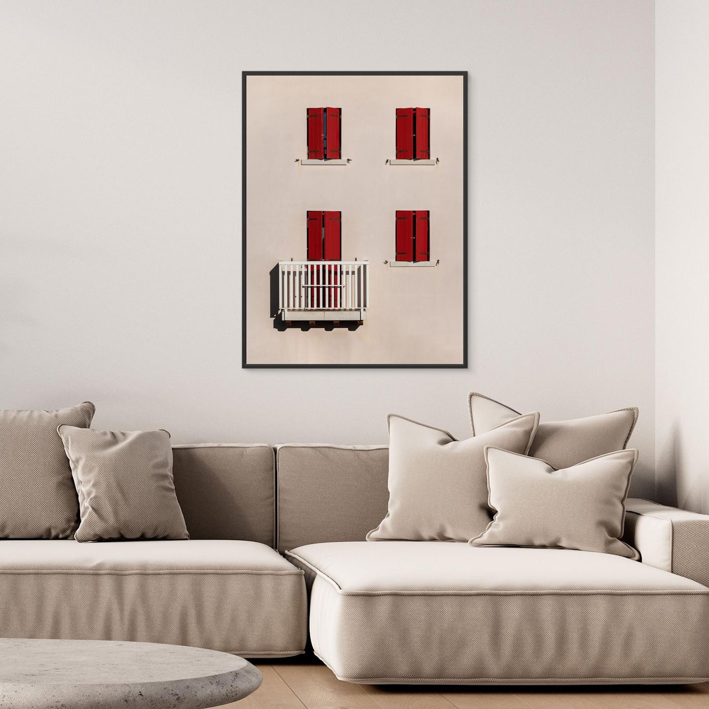 Vibrant Red Shutters by Andrea Comari