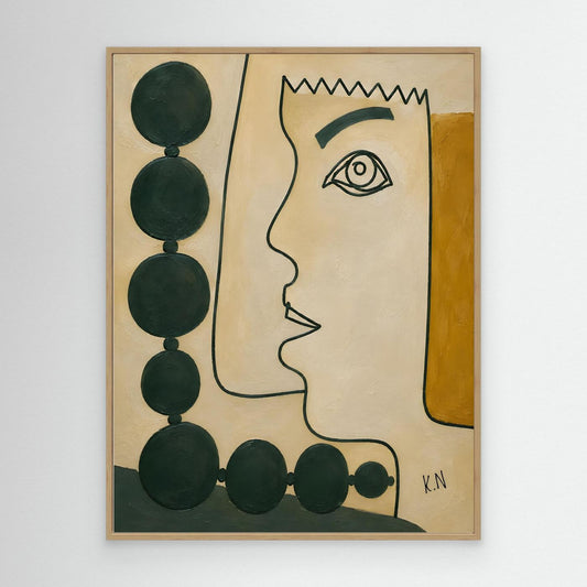 "Abstract Face" Contemporary Canvas Print by Artist Kristina Nygren – Abstract Portrait