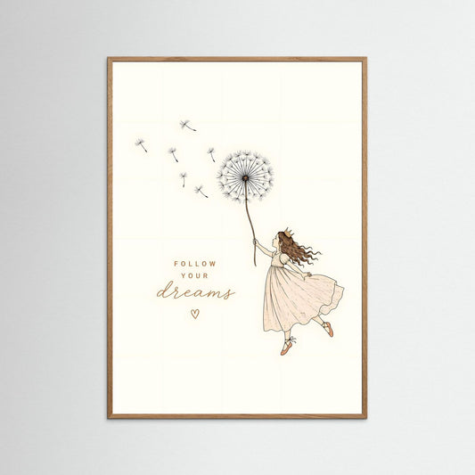 Follow Your Dreams – Dreamy Dandelion Wall Art for Kids & Playful Homes
