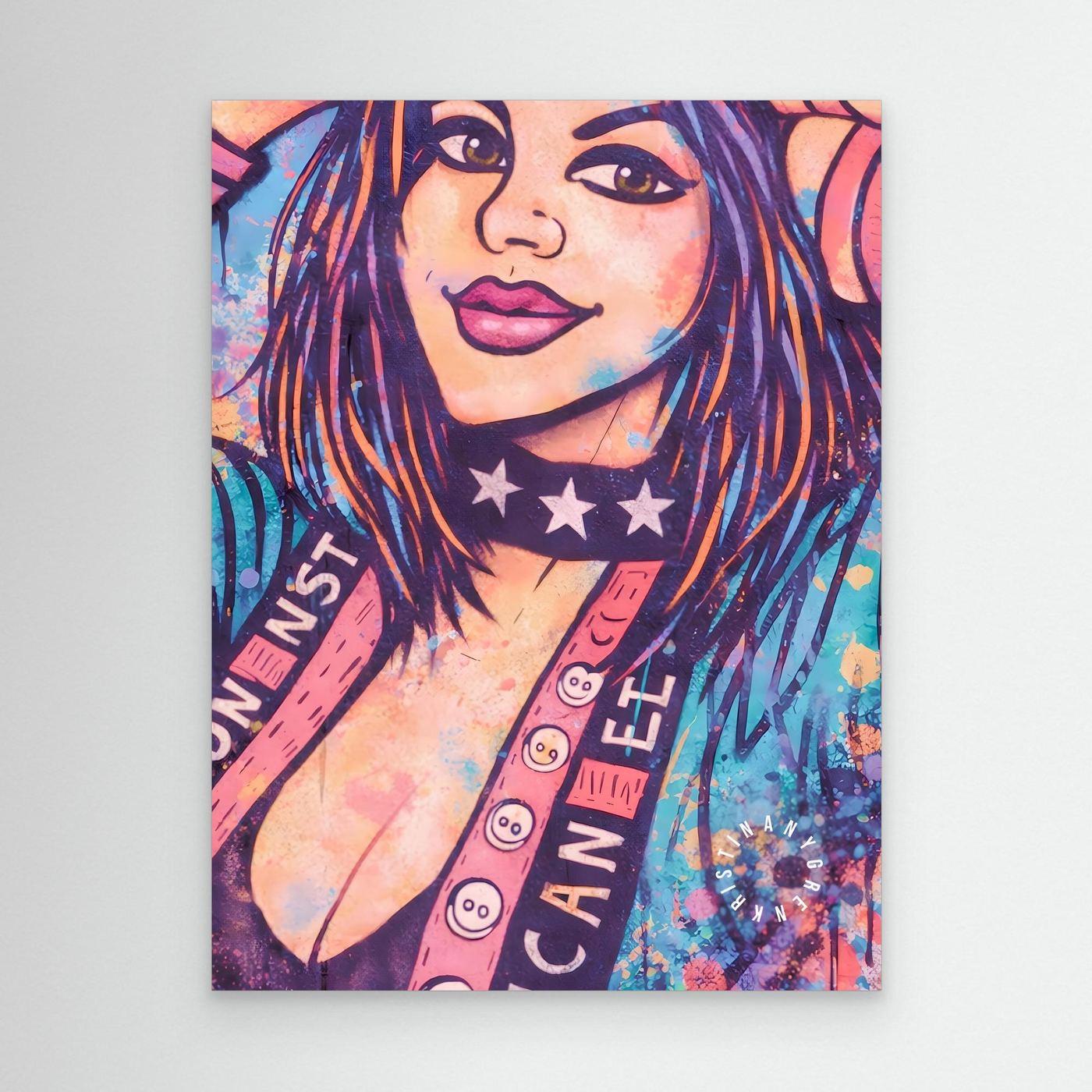 Kiddy (BAD F•CKIN ART) Canvas by Kristina Nygren