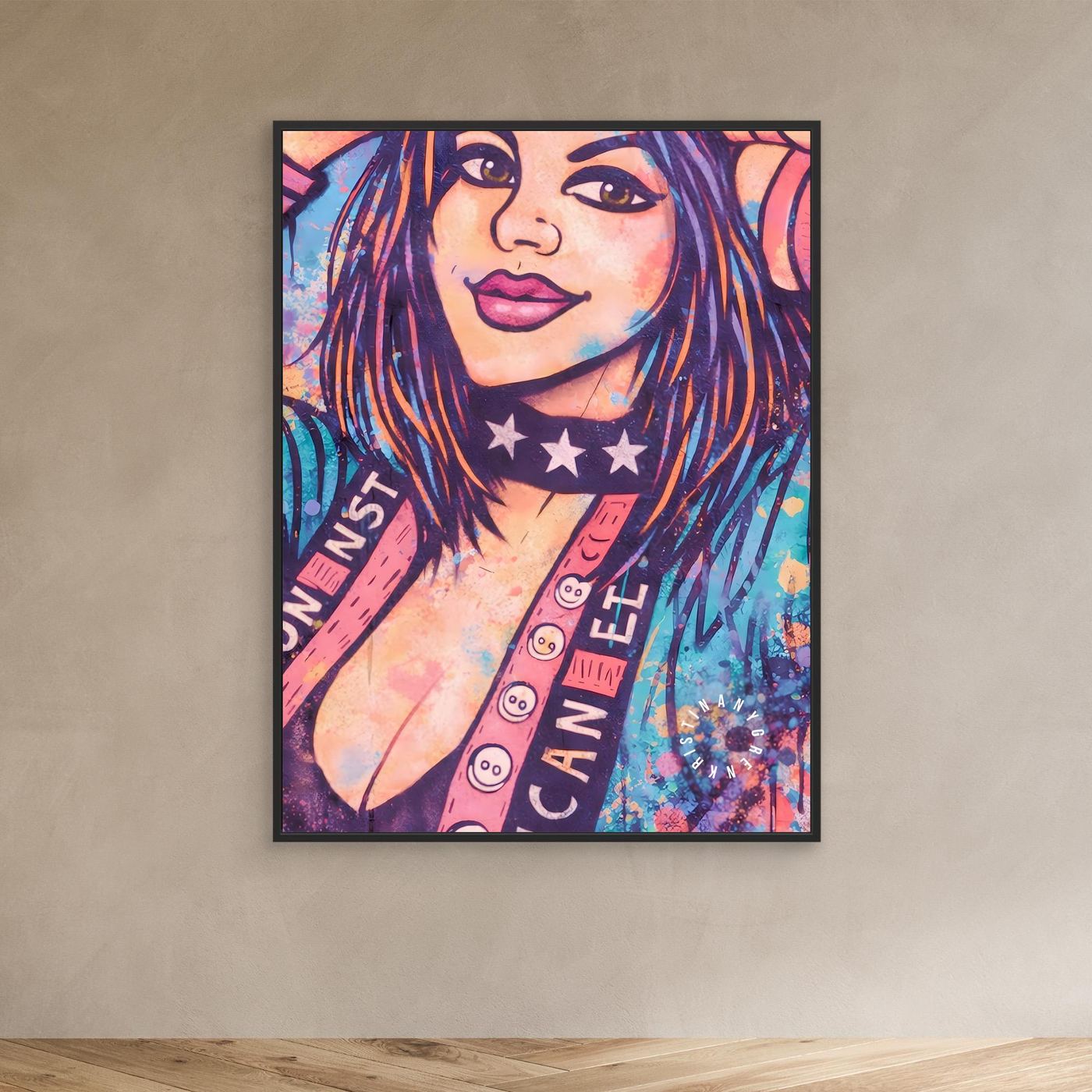 Kiddy (BAD F•CKIN ART) Canvas by Kristina Nygren
