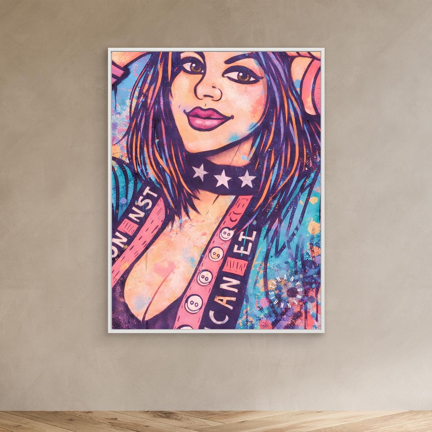 Kiddy (BAD F•CKIN ART) Canvas by Kristina Nygren