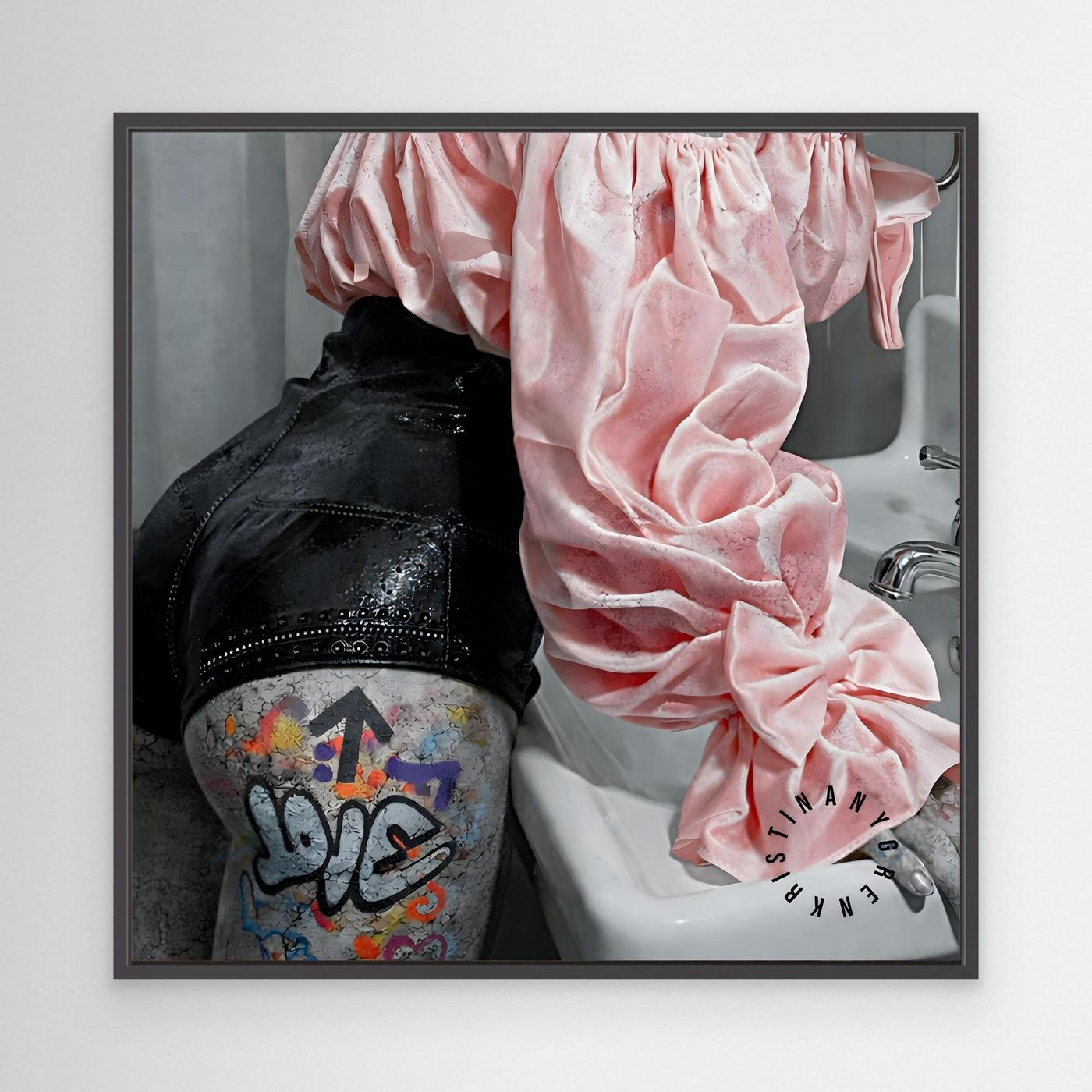The Concrete Woman II (Art is Dead) Canvas by Kristina Nygren