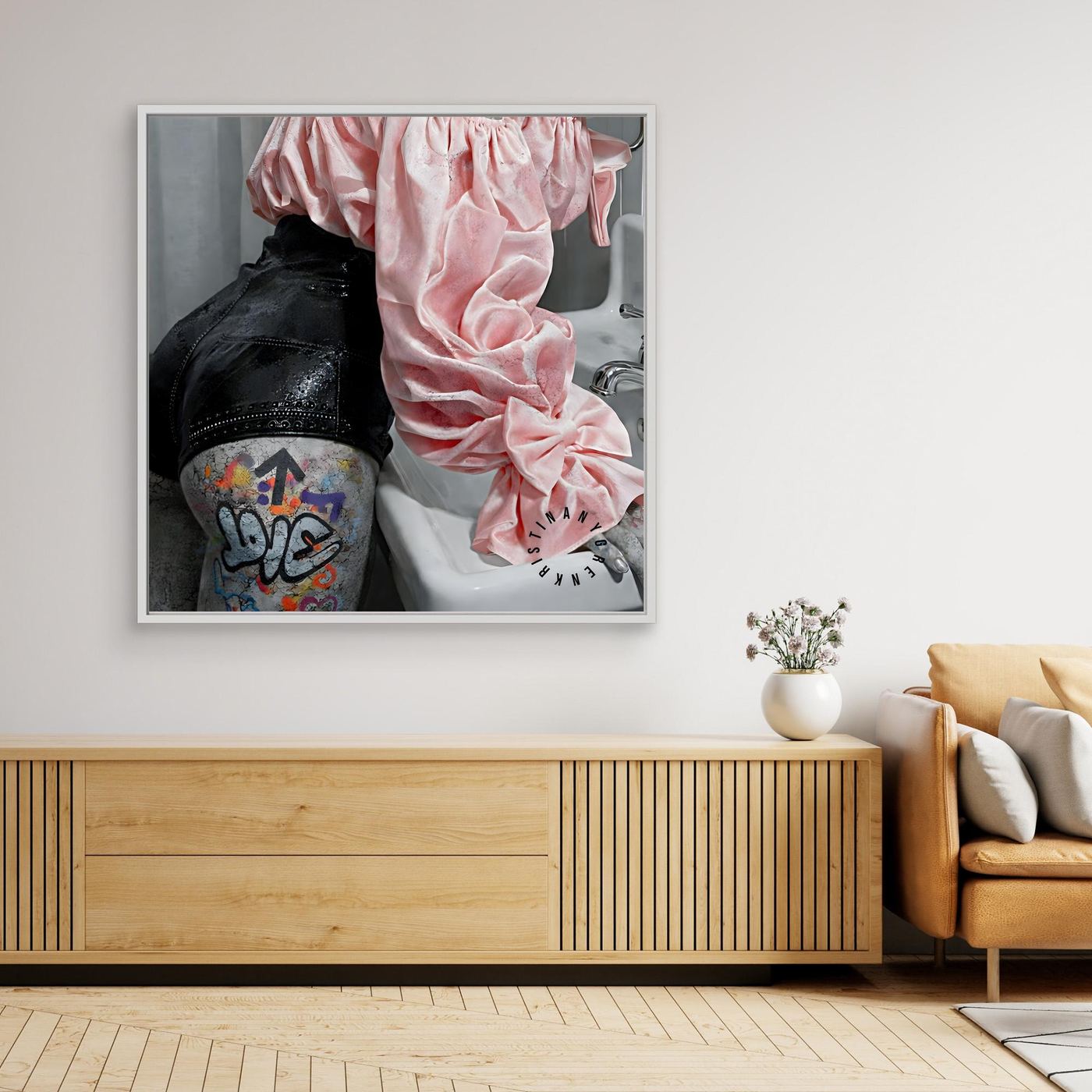 The Concrete Woman II (Art is Dead) Canvas by Kristina Nygren