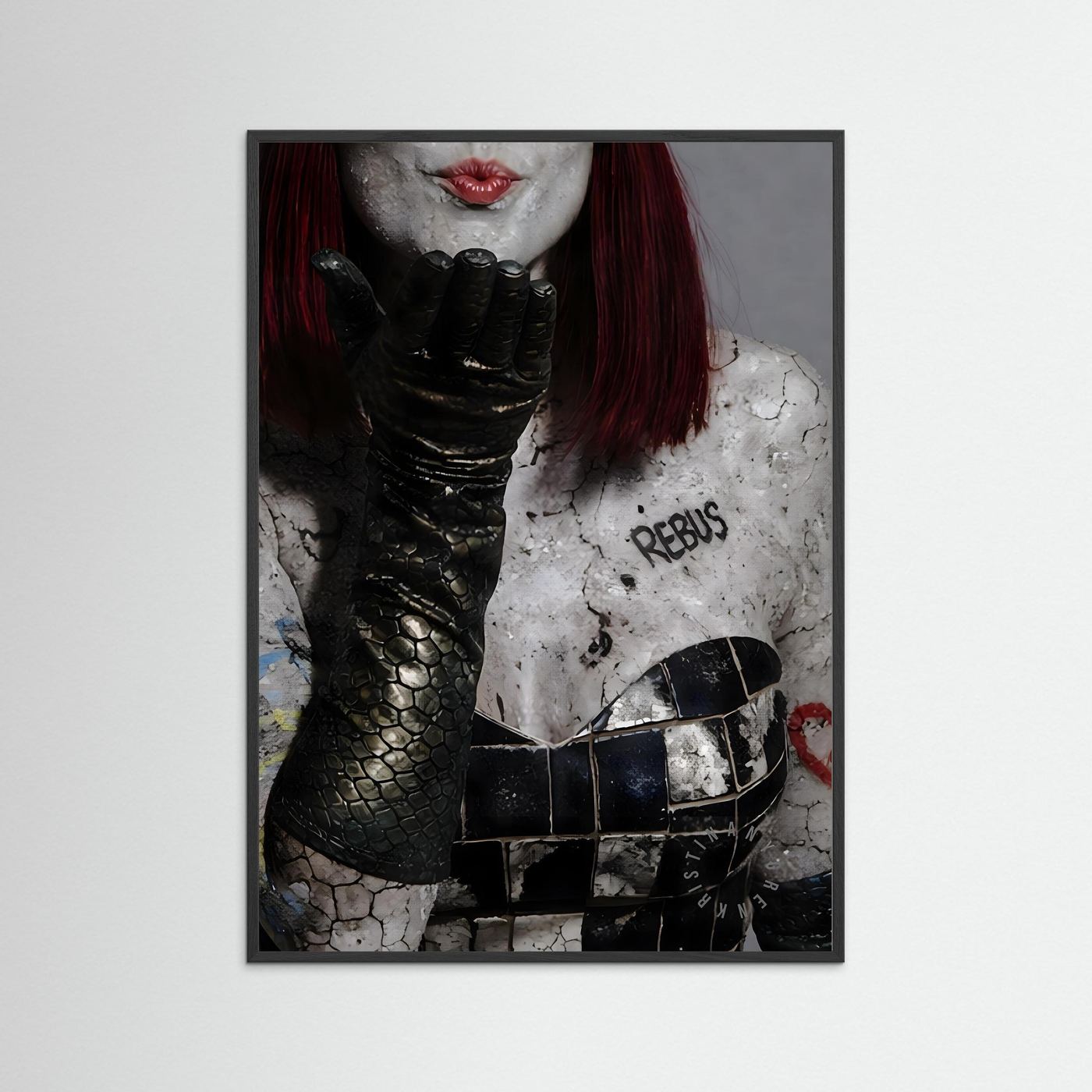 Subway Kiss (Art is Dead) Fine Art Paper Print by Kristina Nygren
