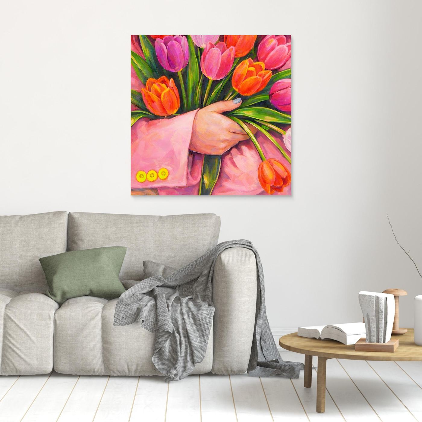 (Canvas) Three Yellow Buttons by K.N