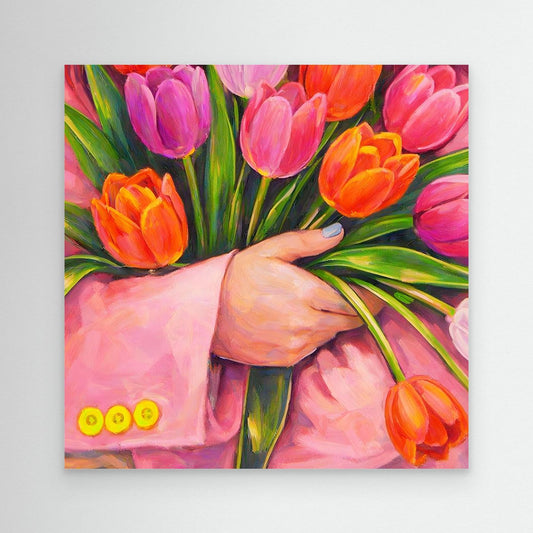 (Canvas) Three Yellow Buttons by K.N
