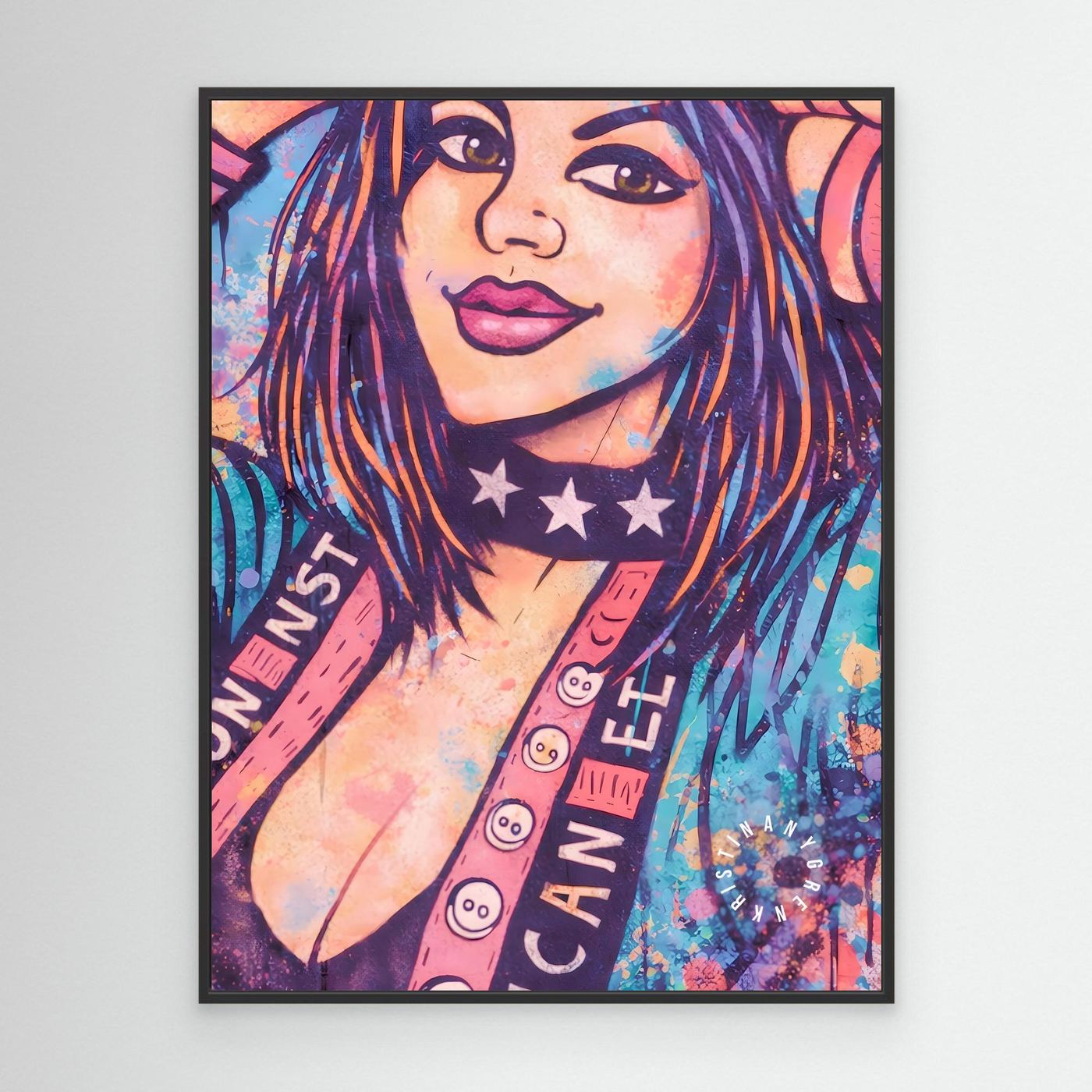 Kiddy (BAD F•CKIN ART) Canvas by Kristina Nygren