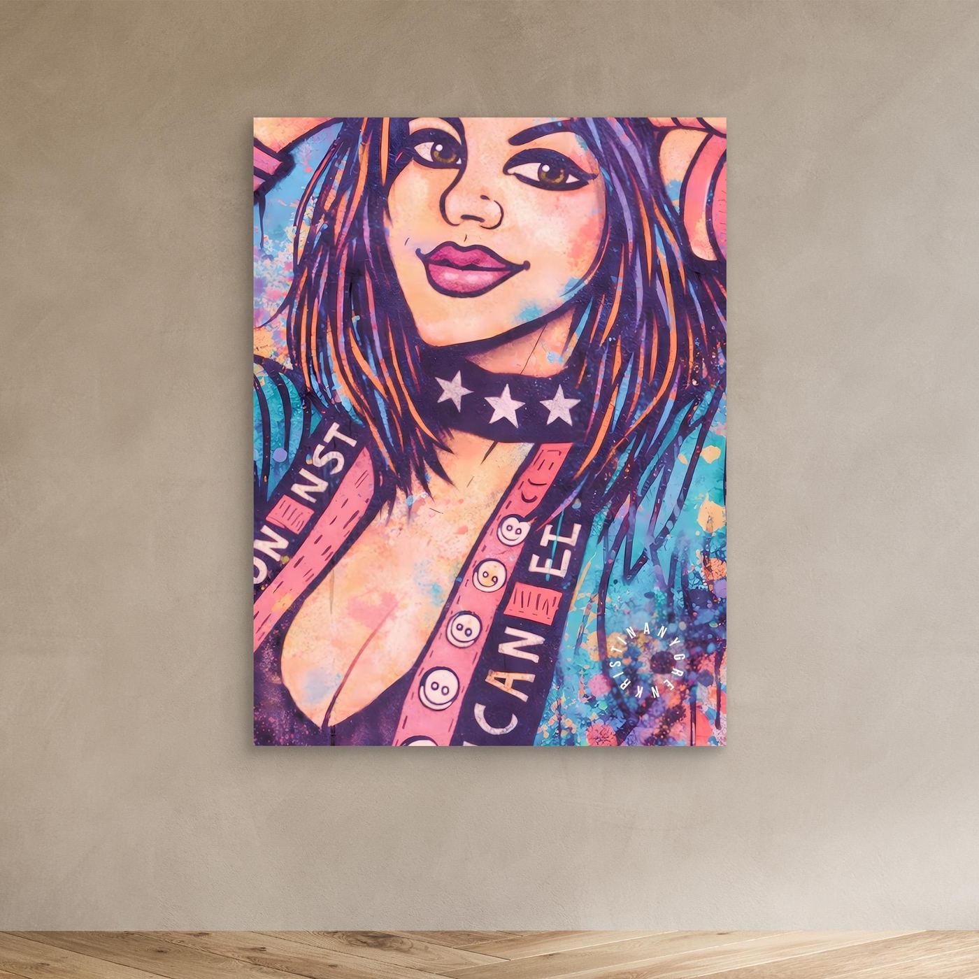 Kiddy (BAD F•CKIN ART) Canvas by Kristina Nygren