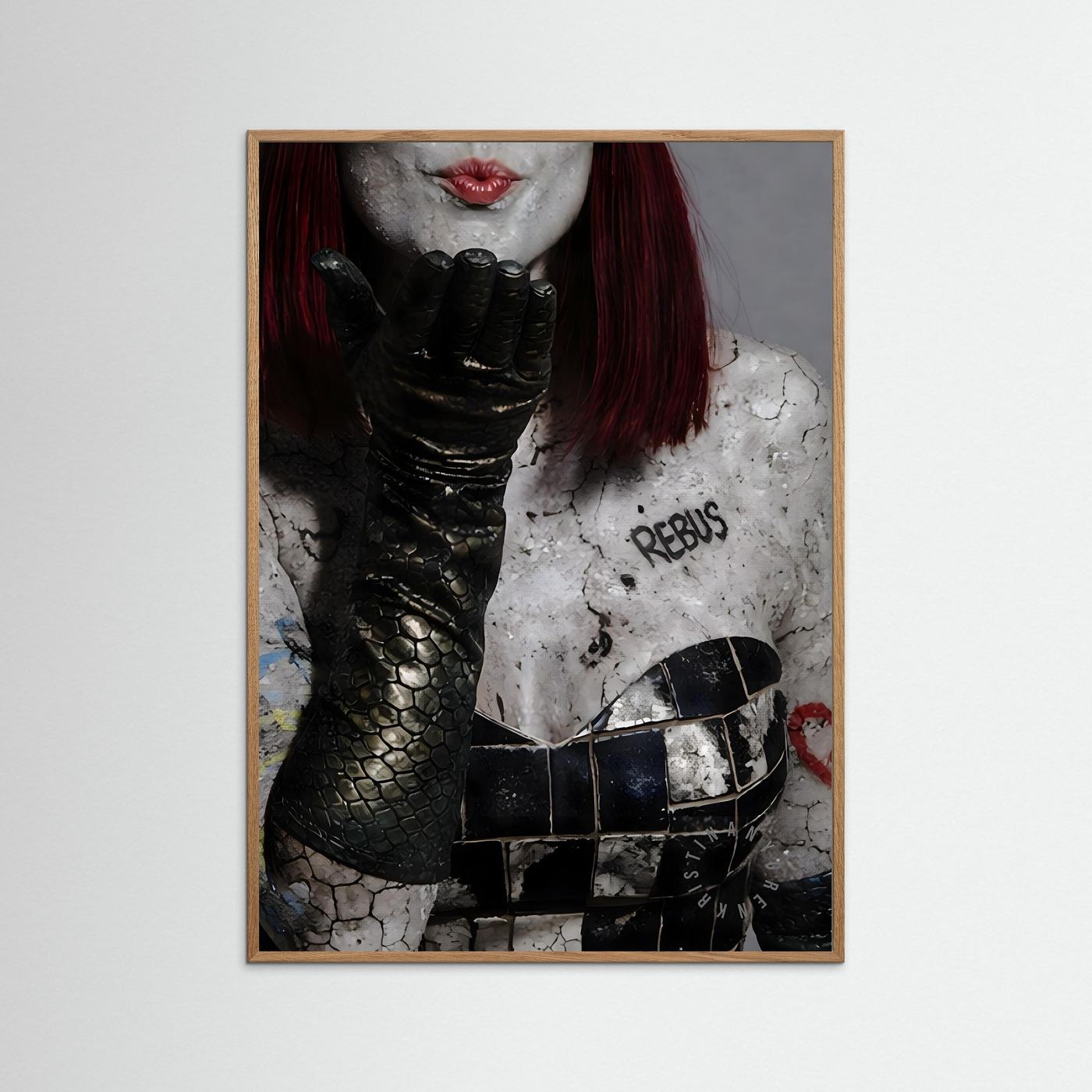 Subway Kiss (Art is Dead) Fine Art Paper Print by Kristina Nygren