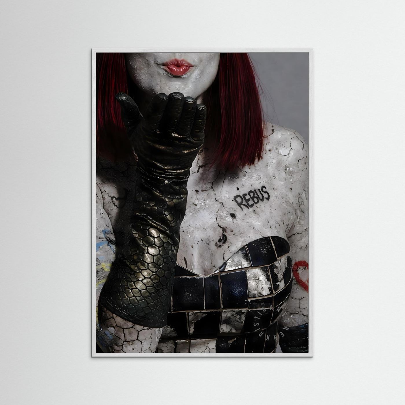 Subway Kiss (Art is Dead) Fine Art Paper Print by Kristina Nygren