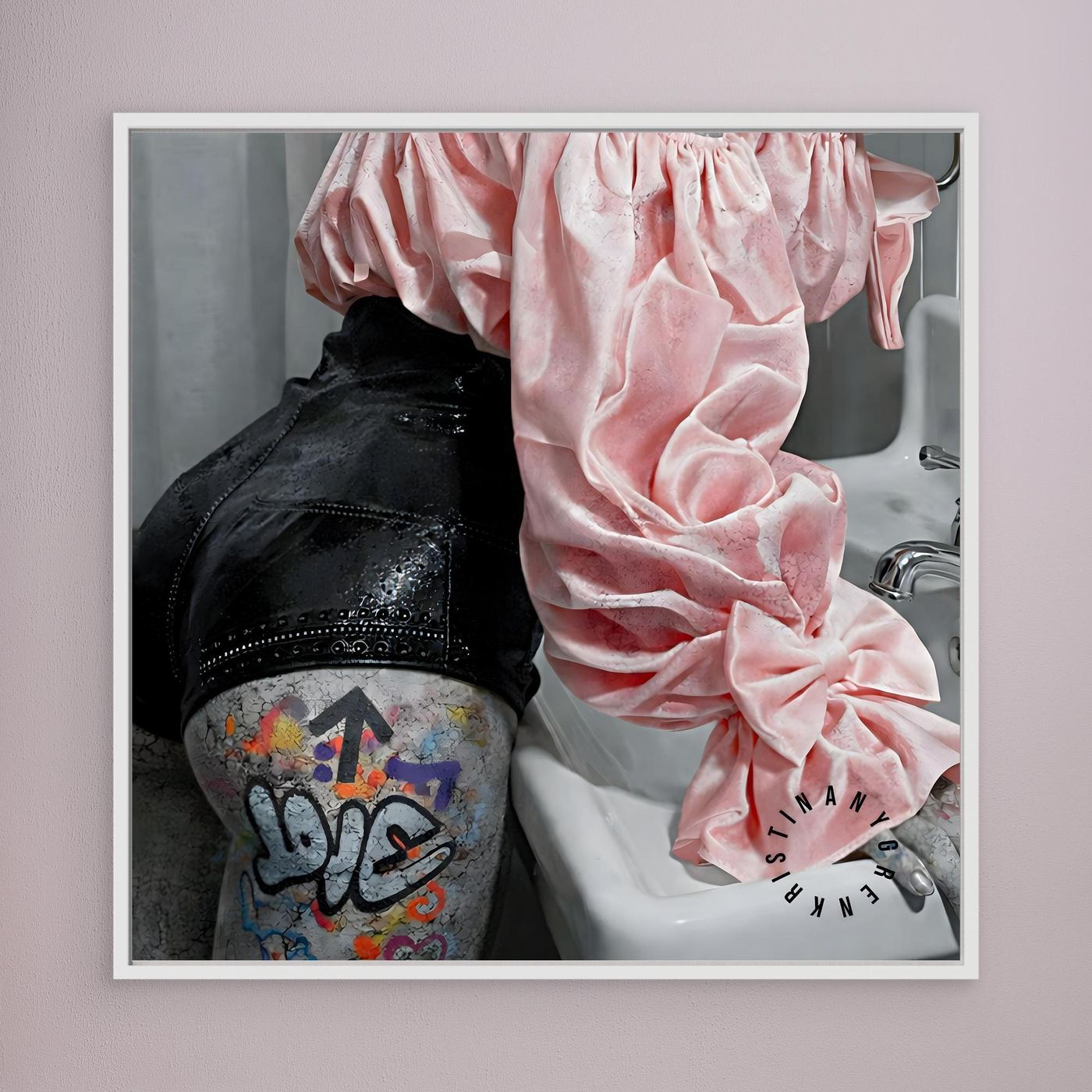 The Concrete Woman II (Art is Dead) Canvas by Kristina Nygren