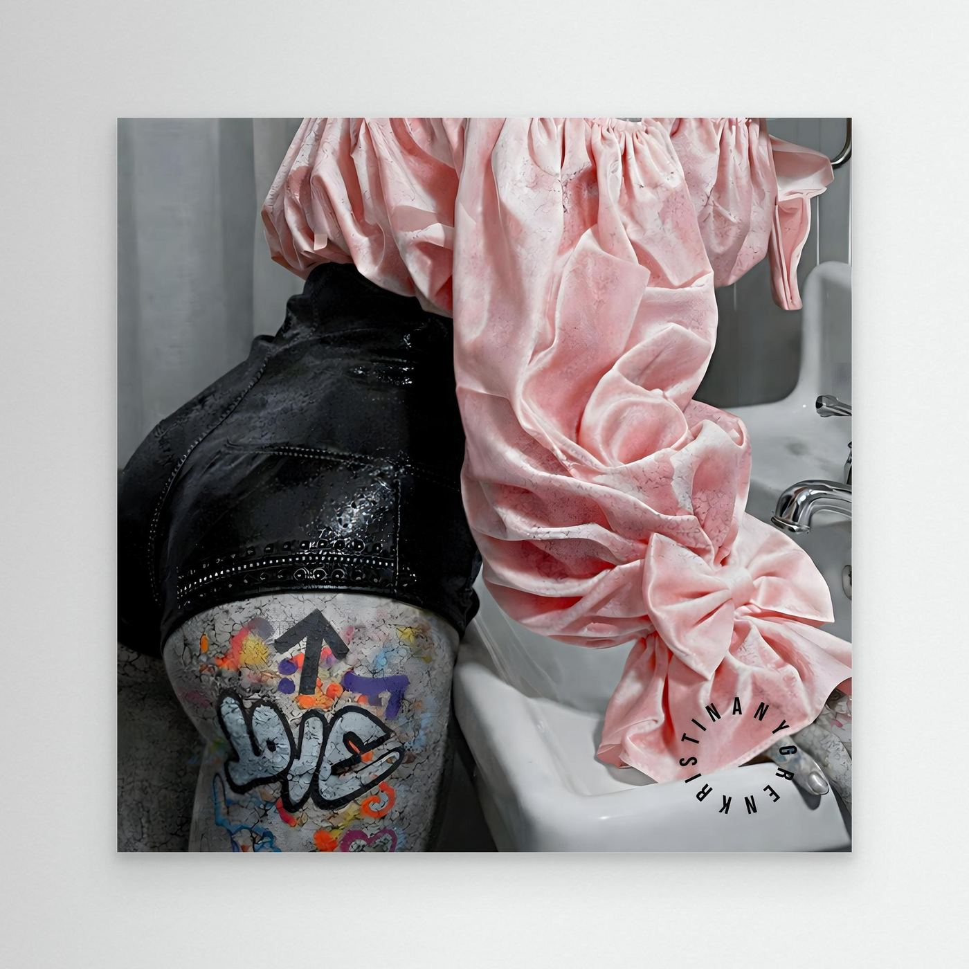 The Concrete Woman II (Art is Dead) Canvas by Kristina Nygren